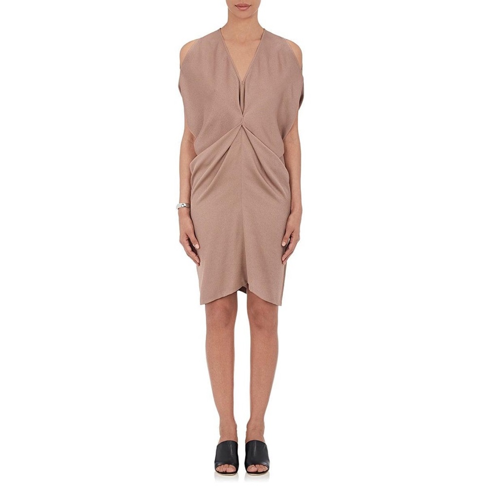 Miu Twill Draped Dress